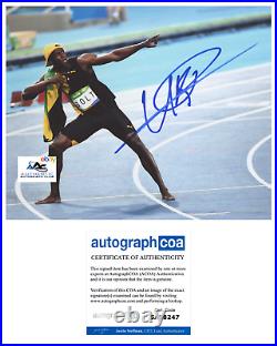 Usain Bolt Autograph Signed 8x10 Photo 2016 Rio Olympic Gold Medalist Acoa Coa