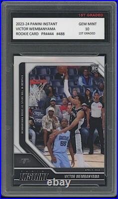Victor Wembanyama 2023-24 Panini Instant 1st Graded 10 NBA Rookie Card RC #488