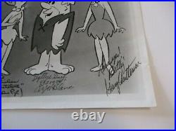 Vintage Flintstones Photograph Signed By The Cast