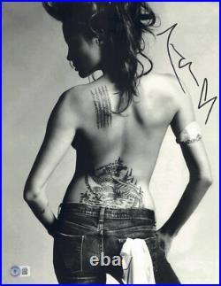 W@w Sexy Angelina Jolie Signed Autograph 11x14 Photo Beckett Bas