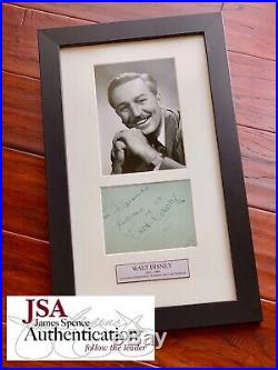 WALT DISNEY JSA LOA Original Early AUTOGRAPH Signature SIGNED