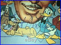 Walt Disney Autographed And Inscribed Postcard. Mickey Donald Goofy Tinkerbell