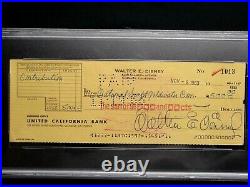 Walt Disney Psa/dna Certified Authentic Signed Autographed 1963 Check Rare! Mint