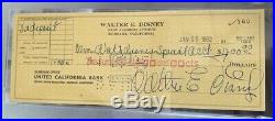Walt Disney Signed Autograph Bank Check Bold Signature PSA/DNA Disneyland PSA