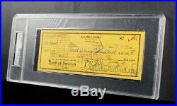 Walt Disney Signed Autograph Bank Check PSA/DNA Disneyland Pre 1955 Original