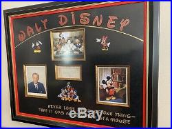 Walt Disney Signed Autograph Cut Framed 8x10 Original Photos Phil Sears COA