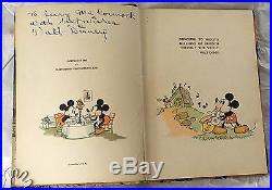 Walt Disney autographed The Adventures of Mickey Mouse Book I