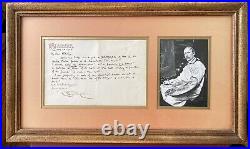 Walter CRANE Art Nouveau Artist Autograph Letter Signed Framed Presentation 1905