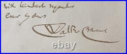 Walter CRANE Art Nouveau Artist Autograph Letter Signed Framed Presentation 1905