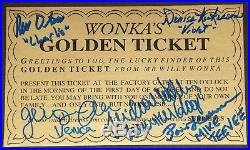 Willy Wonka Golden Ticket Autographed (signed) By Five + Bonuses