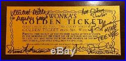 Willy Wonka Golden Ticket Autographed (signed) By Five + Bonuses
