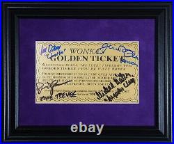 Willy Wonka Golden Ticket Framed, Autographed (signed) By Four, Plus Extras