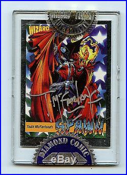 Wizard Todd McFarlane Autographed Platinum Spawn Card Diamond Comics 1992 A1
