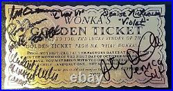 Wonka Golden Ticket Autographed (signed) By Five, Plus Extras
