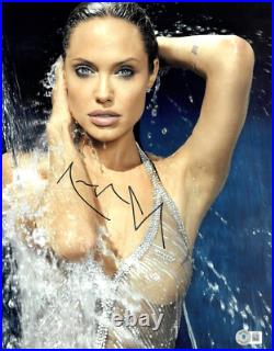 Wow Sexy Angelina Jolie Signed Autograph 11x14 Photo Beckett BAS